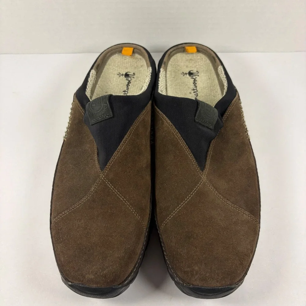 Timberland Clog Mules Mens 13 Brown Suede Smartwool Slip On Outdoor Shoes